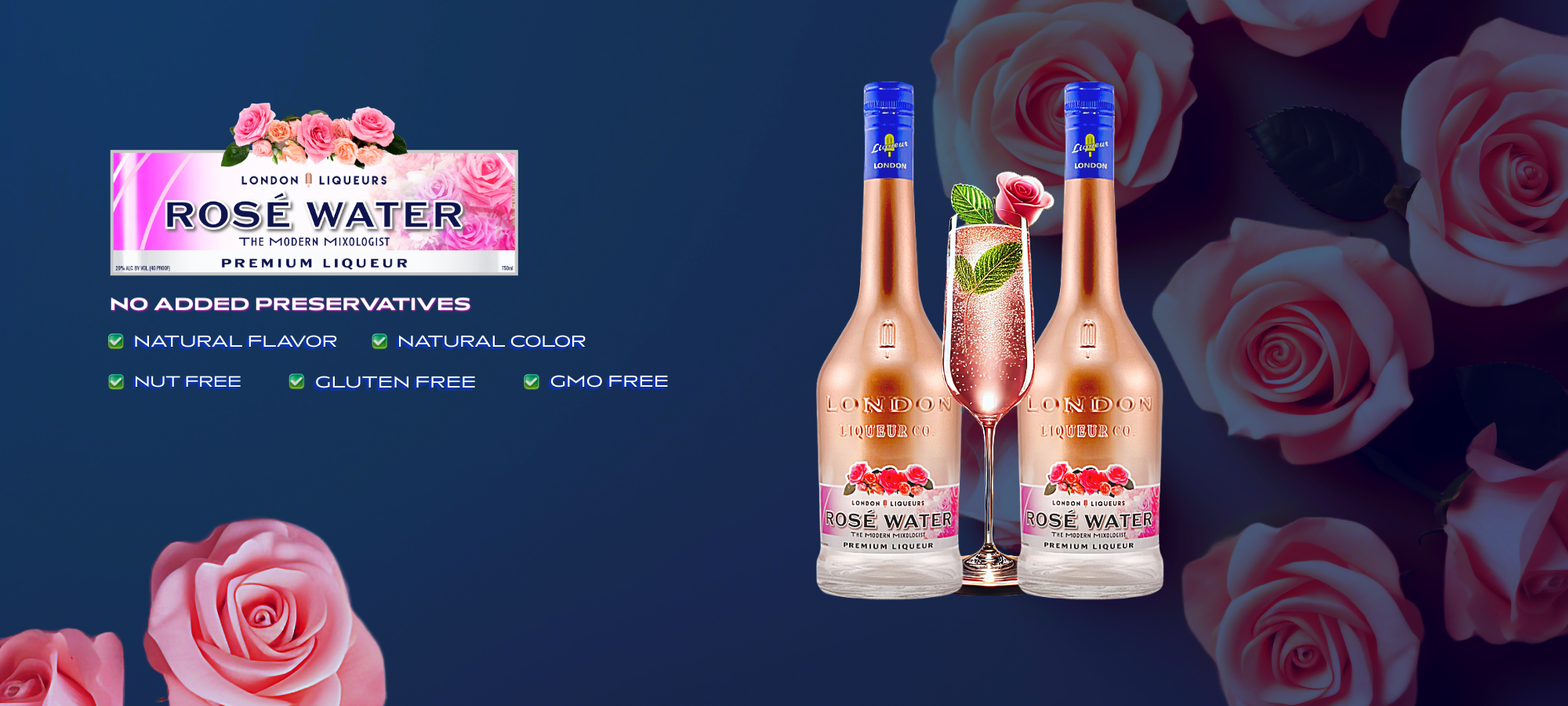 London liqueurs Rose water liqueur
