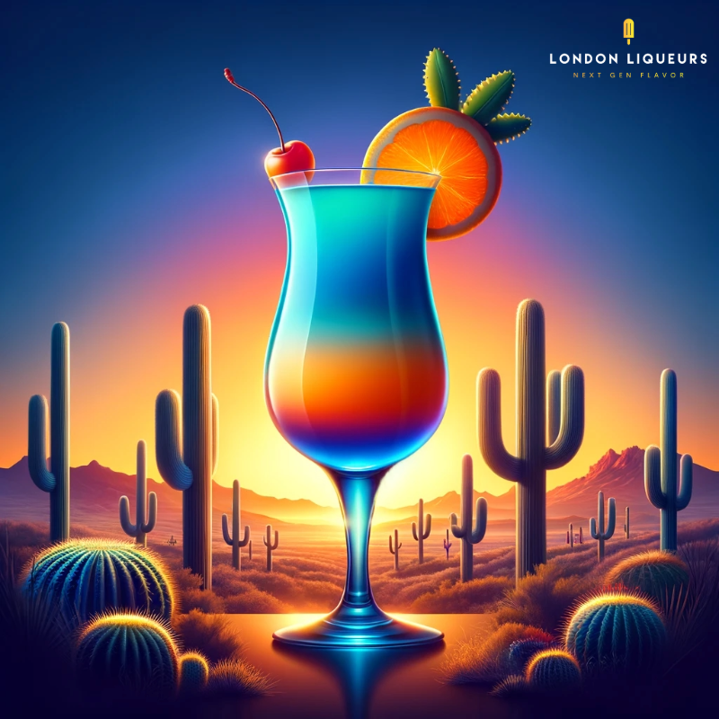 Cactus Sunrise Cocktail made with London Cactus Water Liqueur