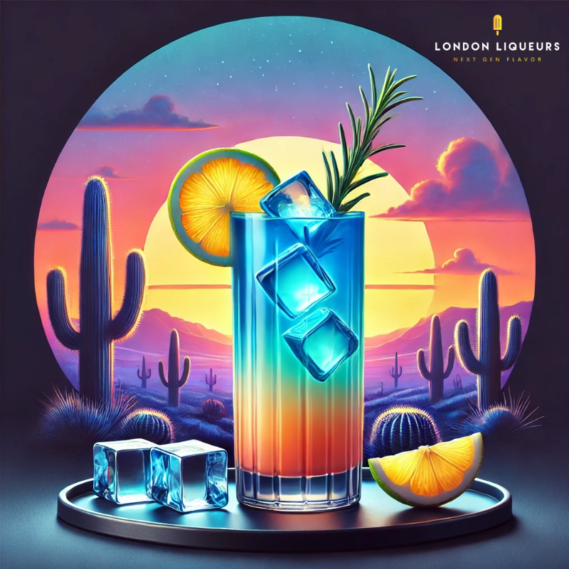 Desert Sunset Cocktail made with London Cactus Water Liqueur