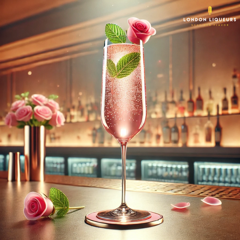 London Liqueurs Sparkling Rose Water Cocktail